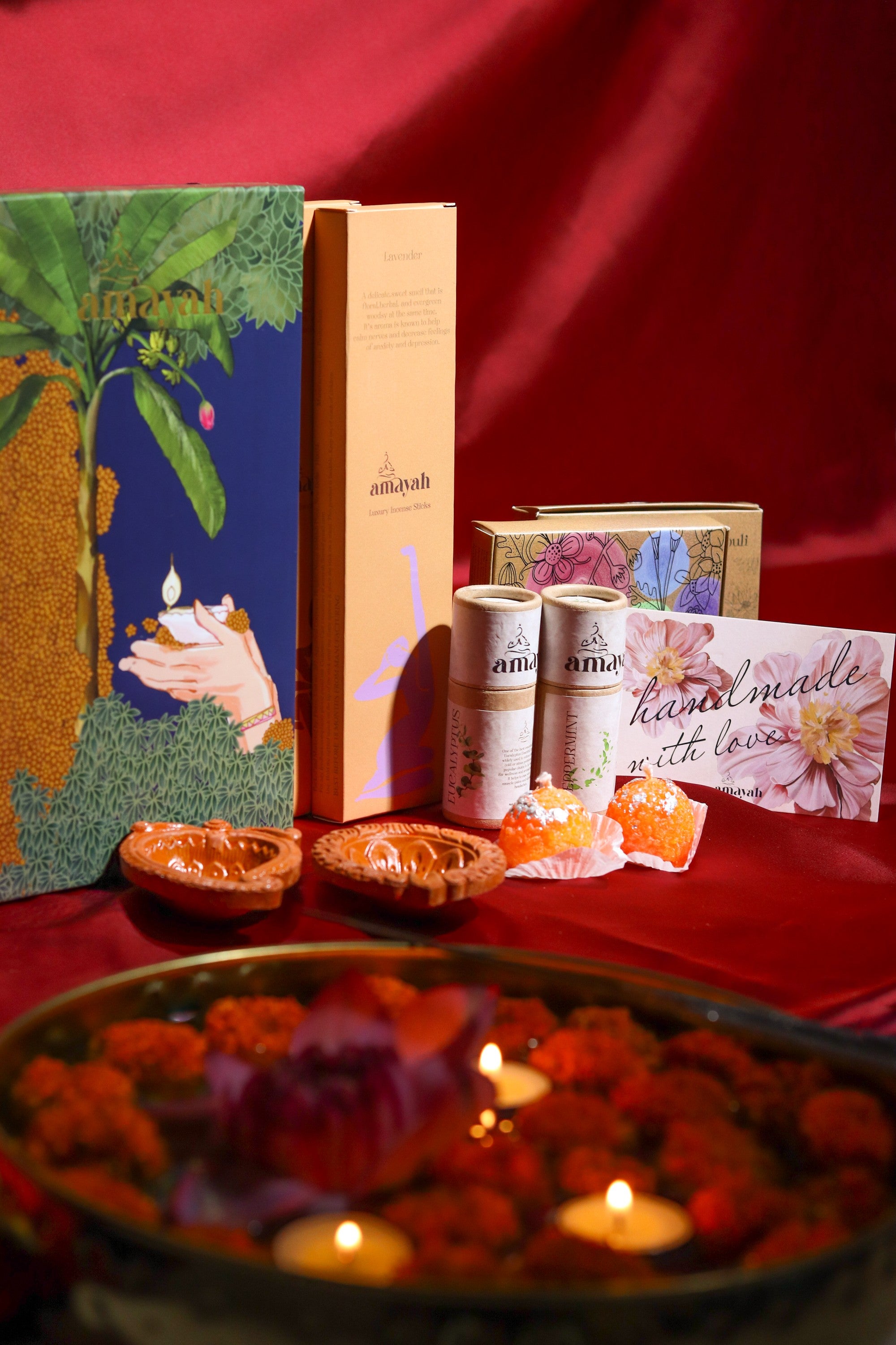 Fragrant Flicker Diwali Box with Essential Oils