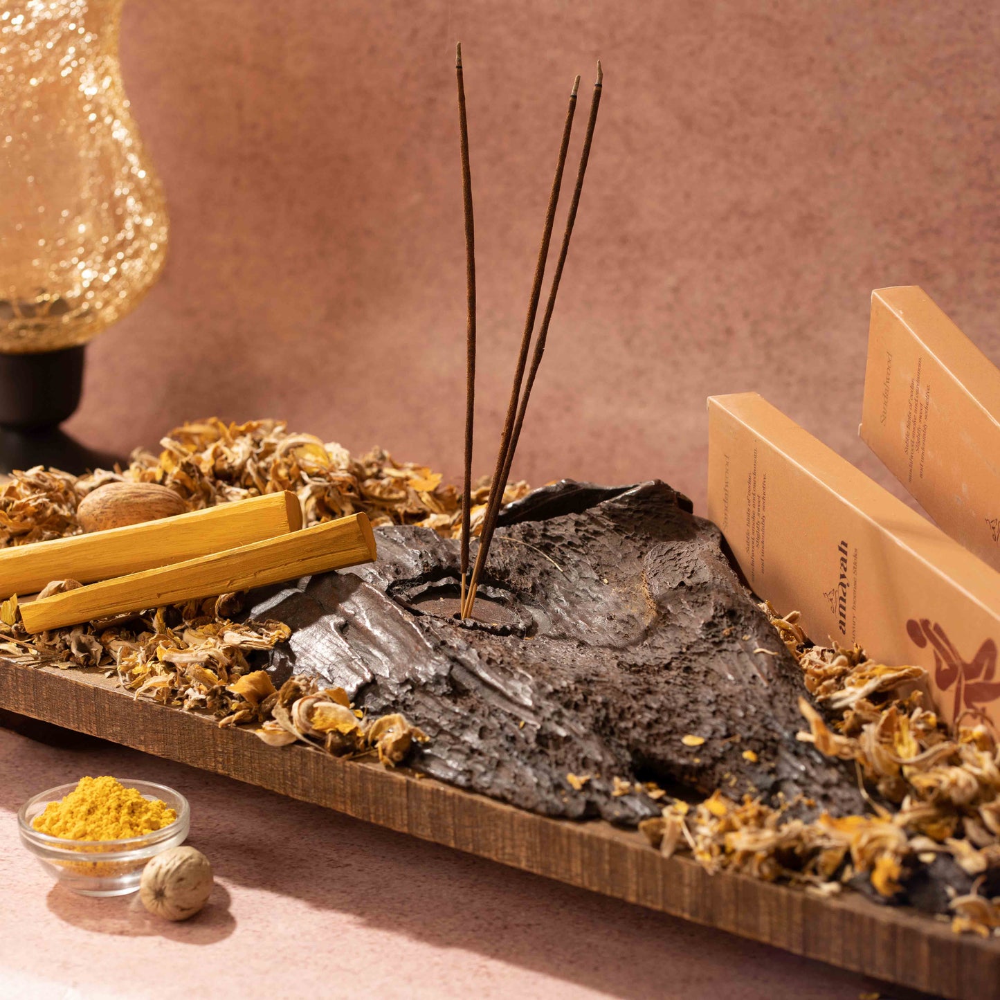 Amayah Divine Pack - Sandalwood & Nagchampa Incense Sticks for Yoga, Meditation & Mindfulness
