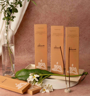 Amayah Nagchampa Incense Sticks - Temple Scent for Meditation & Ritual - Amayah