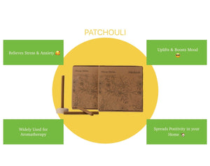Amayah Patchouli Dhoop Sticks - Earthy Incense for Wellness - Amayah