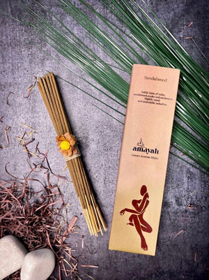 Amayah Sandalwood Incense Sticks - Natural Incense for Yoga, Meditation & Calm - Amayah