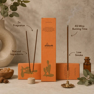 Eucalyptus Incense Sticks - Refreshing Air Cleansing Aromatherapy - Amayah