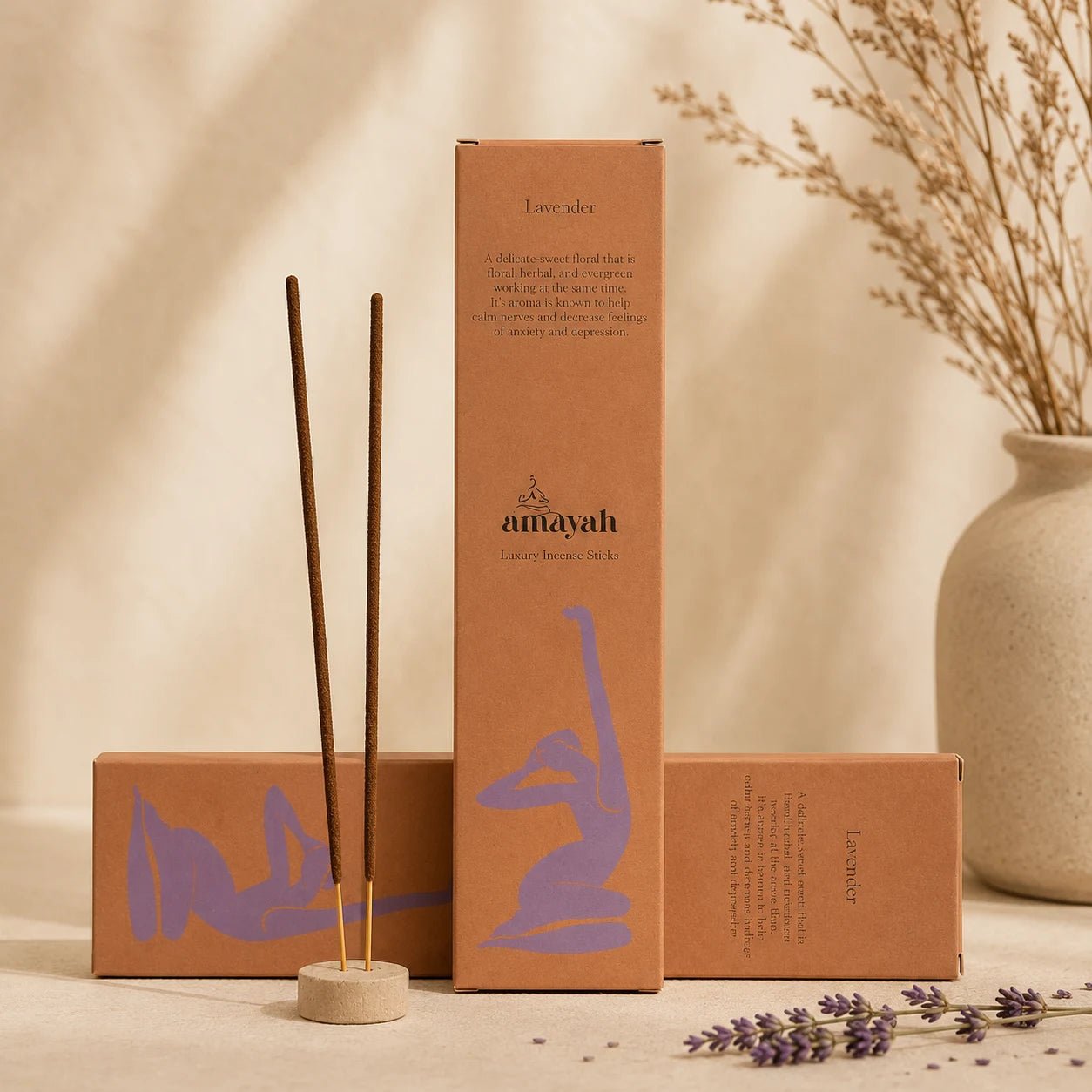 Lavender Incense Sticks - Soothing Aromatherapy for Calm & Sleep - Amayah