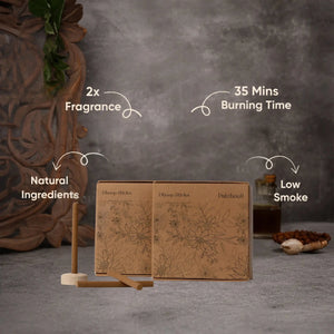 Patchouli Dhoop Sticks - Earthy Incense for Wellness - Amayah