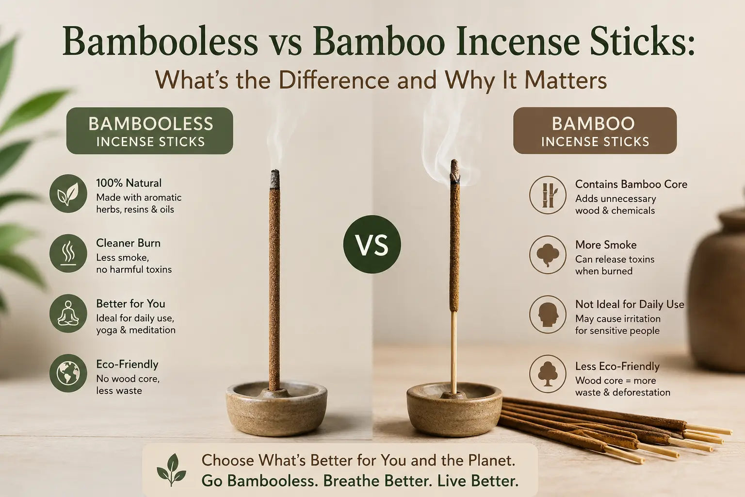 Bambooless vs Bamboo Incense Sticks: What's the Difference and Why It Matters