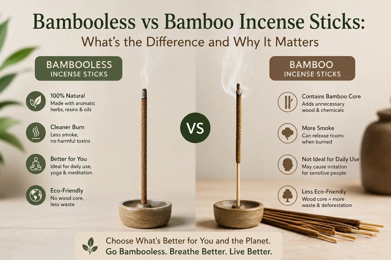 Bambooless vs Bamboo Incense Sticks: What's the Difference and Why It Matters - Amayah