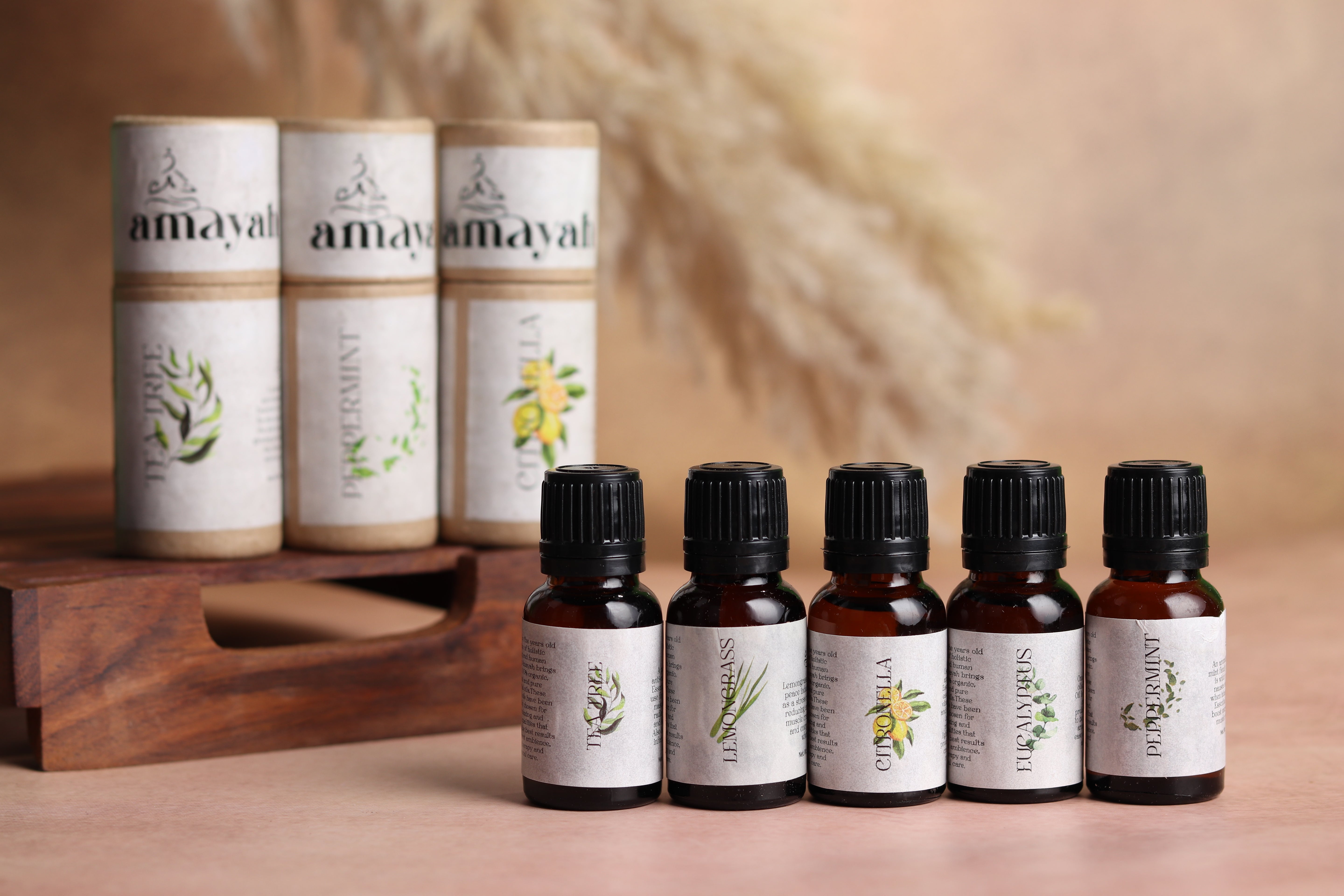 Amayah Pure & Protect Essential Oils Combo | Mosquito Repellent & Home Freshener