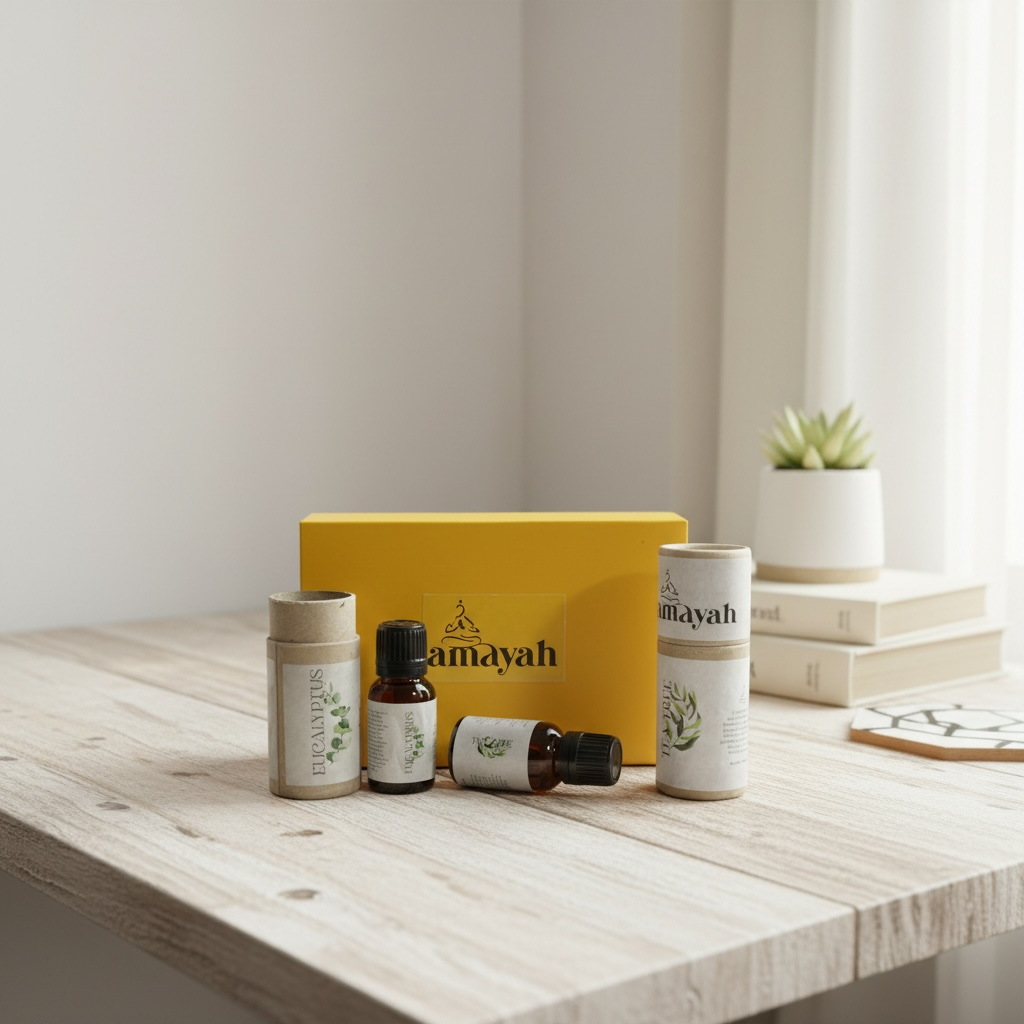 Amayah Discovery Kit for Beginners – 2 Pure Essential Oils for Stress, Sleep & Focus