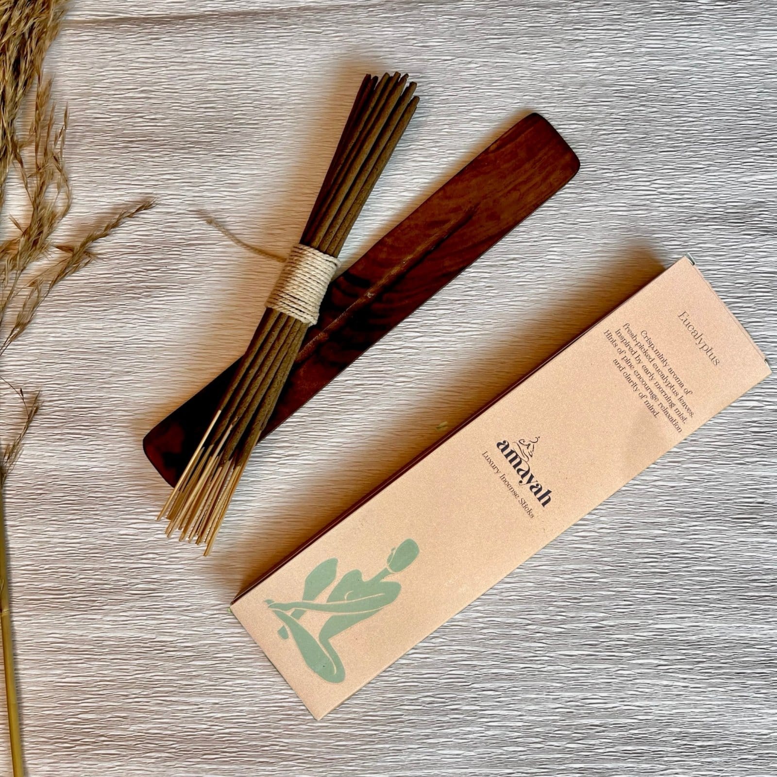 Amayah Eucalyptus Incense Sticks - Refreshing Air Cleansing Aromatherapy - Amayah