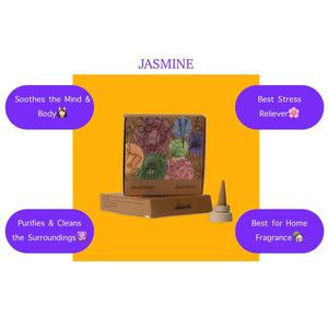 Amayah Jasmine Incense Cones - Relaxing and Calming - Amayah