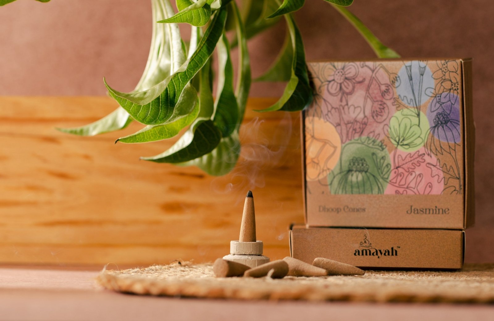 Amayah Jasmine Incense Cones - Relaxing and Calming - Amayah