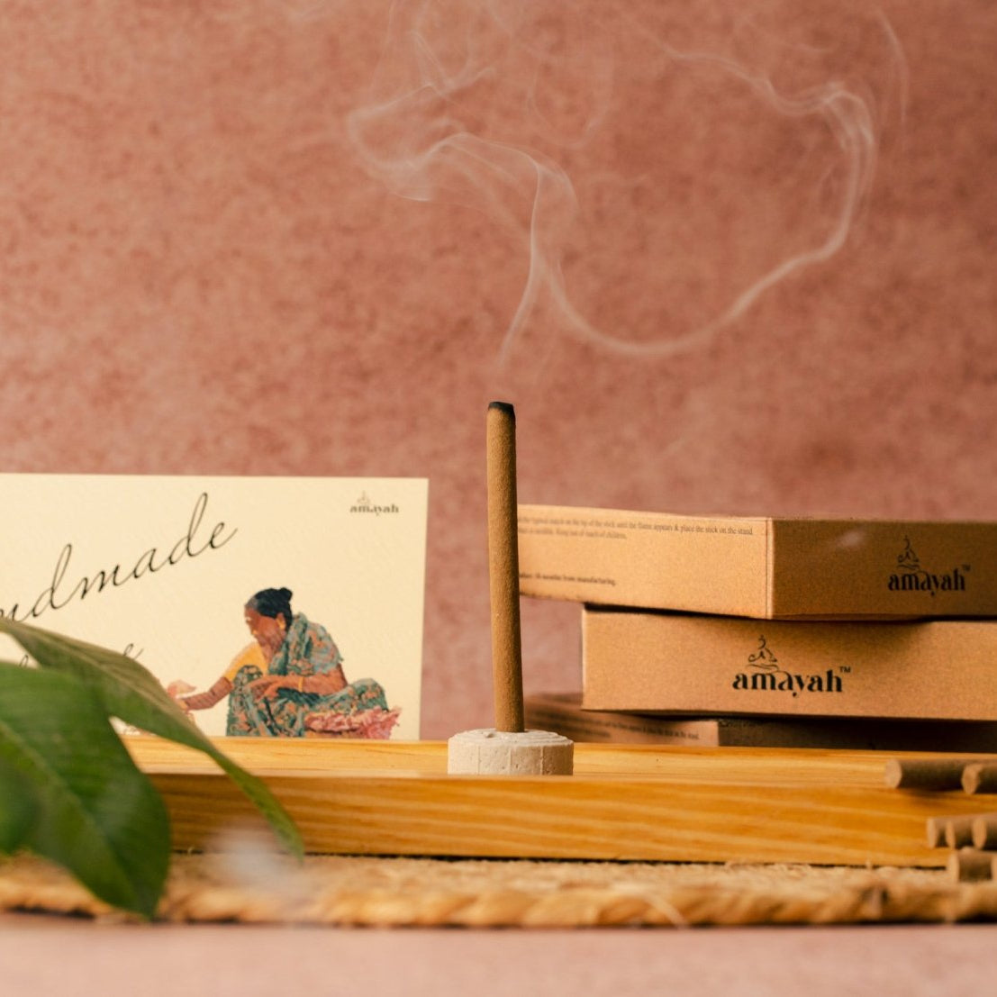 Amayah Kasturi Dhoop Sticks - Sacred Musk Incense for Devotion - Amayah