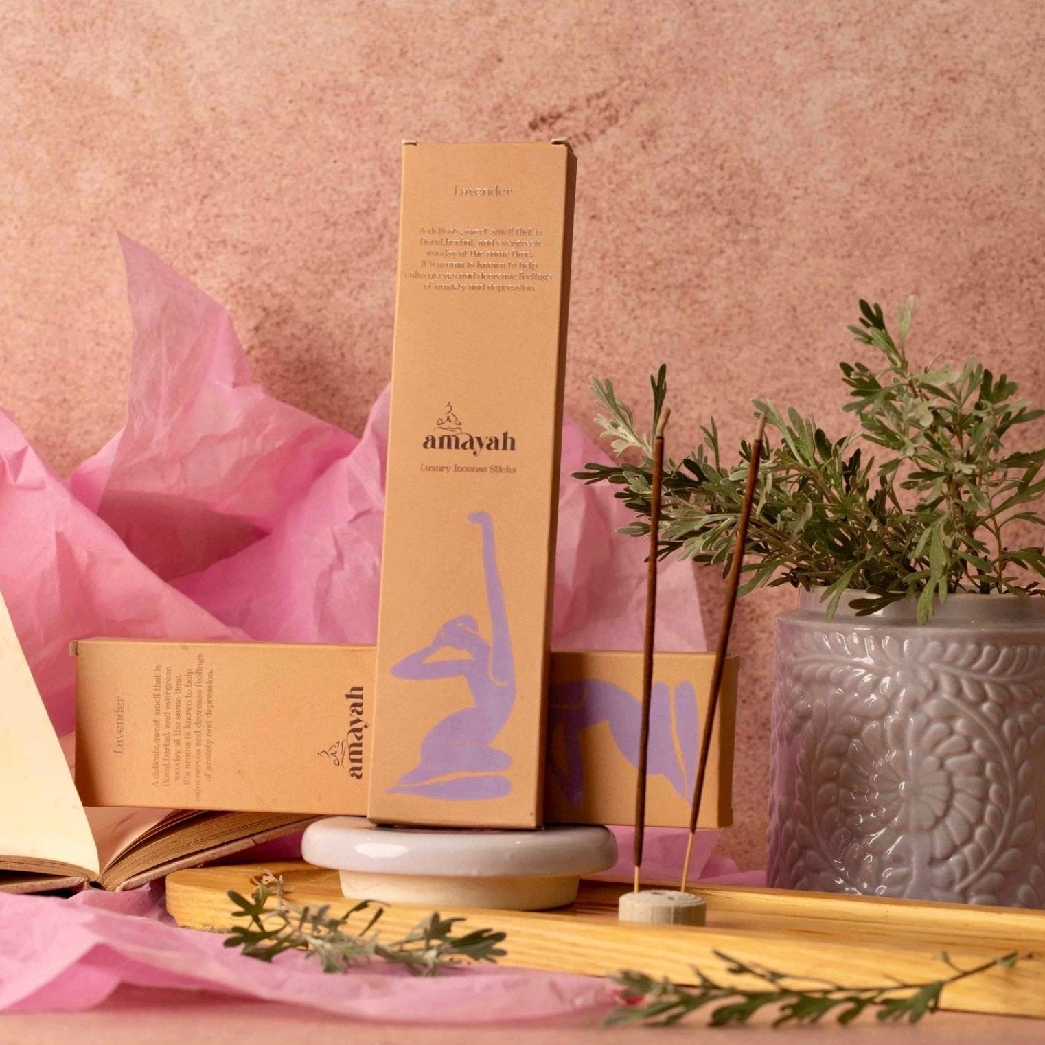 Amayah Lavender Incense Sticks - Soothing Aromatherapy for Calm & Sleep - Amayah