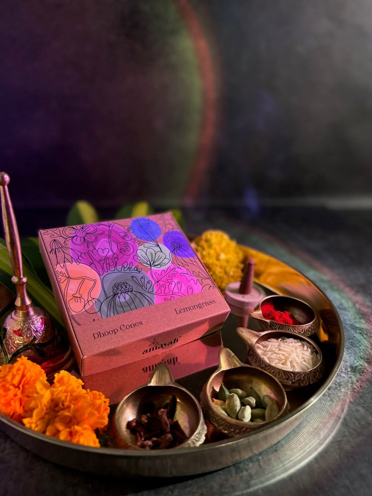 Amayah Lemongrass Incense Cones - Focus & Positivity - Amayah