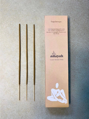 Amayah Nagchampa Incense Sticks - Temple Scent for Meditation & Ritual - Amayah