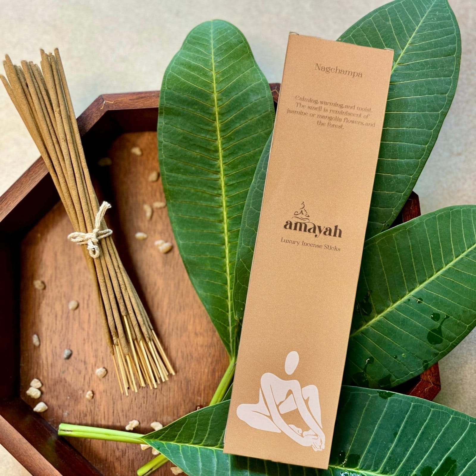 Amayah Nagchampa Incense Sticks - Temple Scent for Meditation & Ritual - Amayah