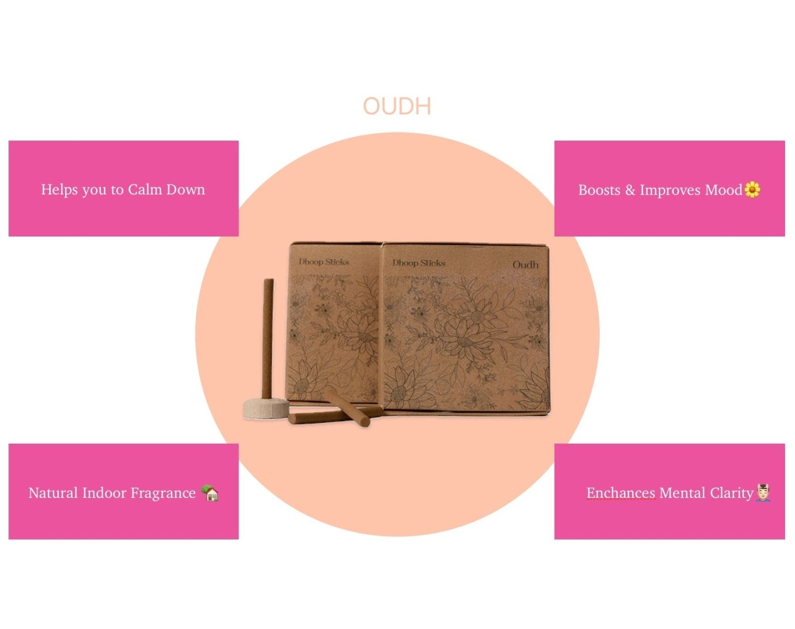 Amayah Oudh Dhoop Sticks - Luxury Spiritual Incense for Aromatherapy - Amayah