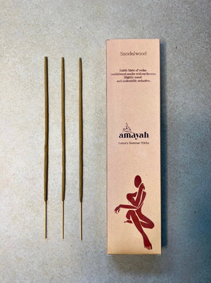 Amayah Sandalwood Incense Sticks - Natural Incense for Yoga, Meditation & Calm - Amayah