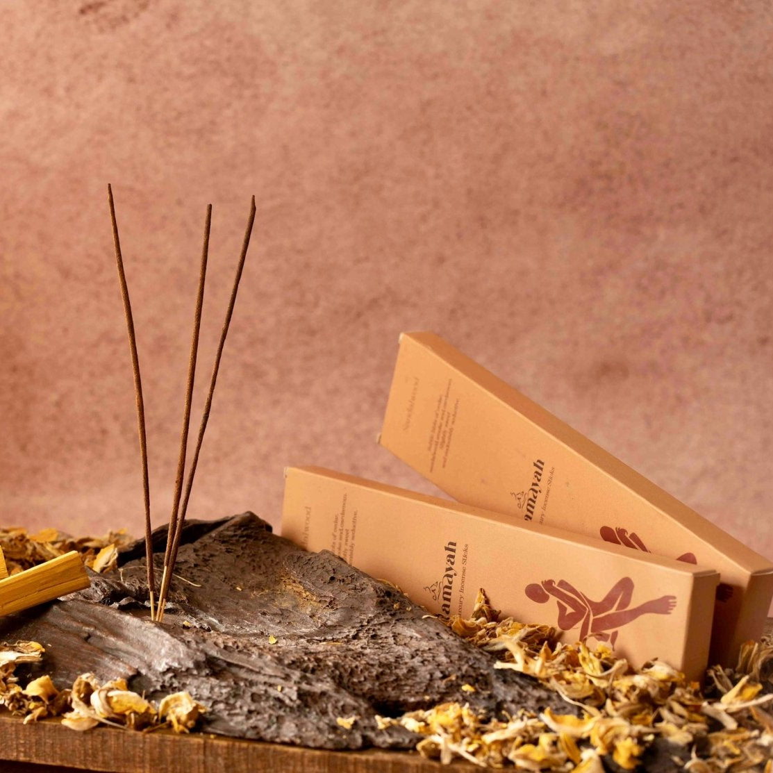 Amayah Sandalwood Incense Sticks - Natural Incense for Yoga, Meditation & Calm - Amayah