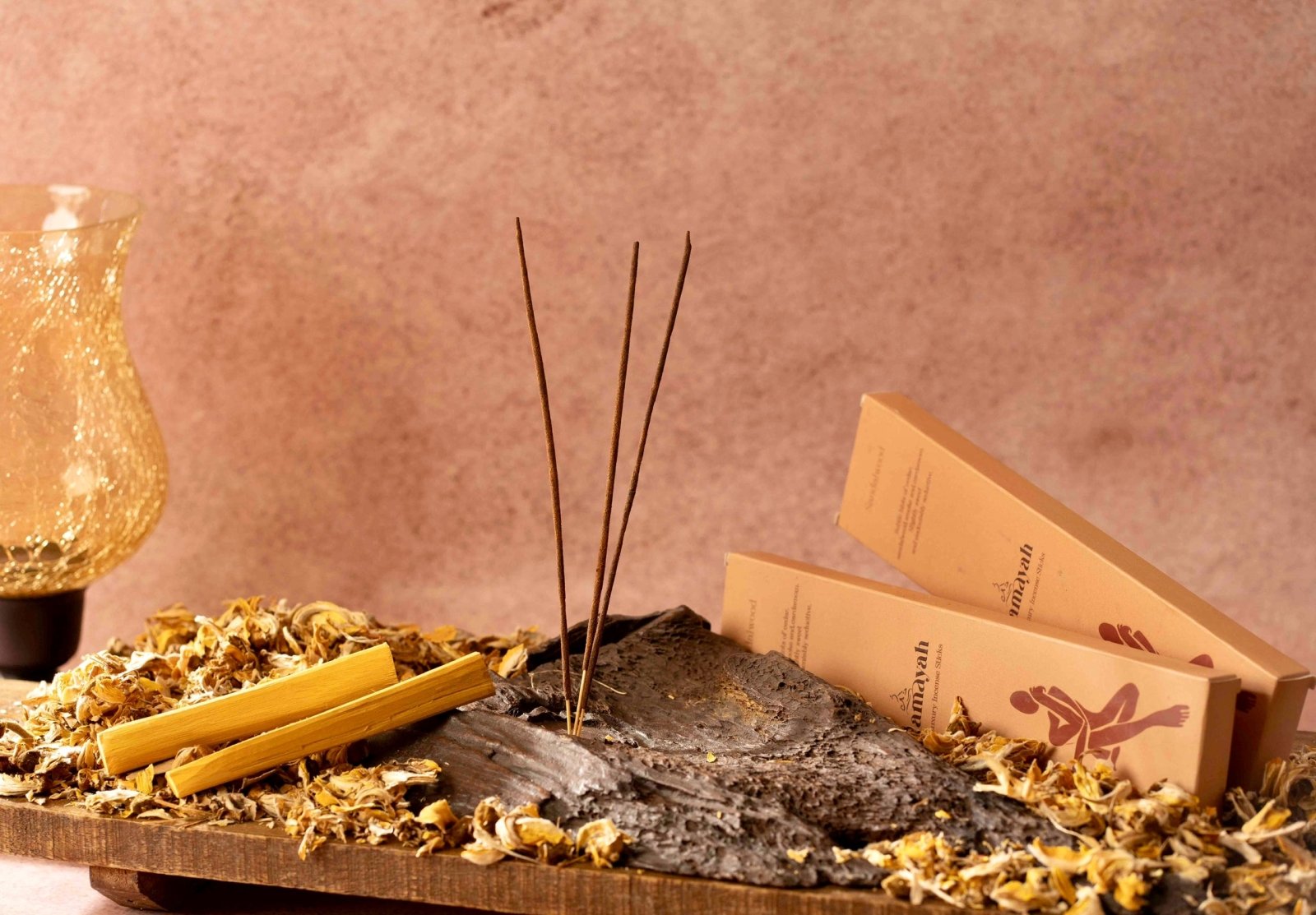 Amayah Sandalwood Incense Sticks - Natural Incense for Yoga, Meditation & Calm - Amayah