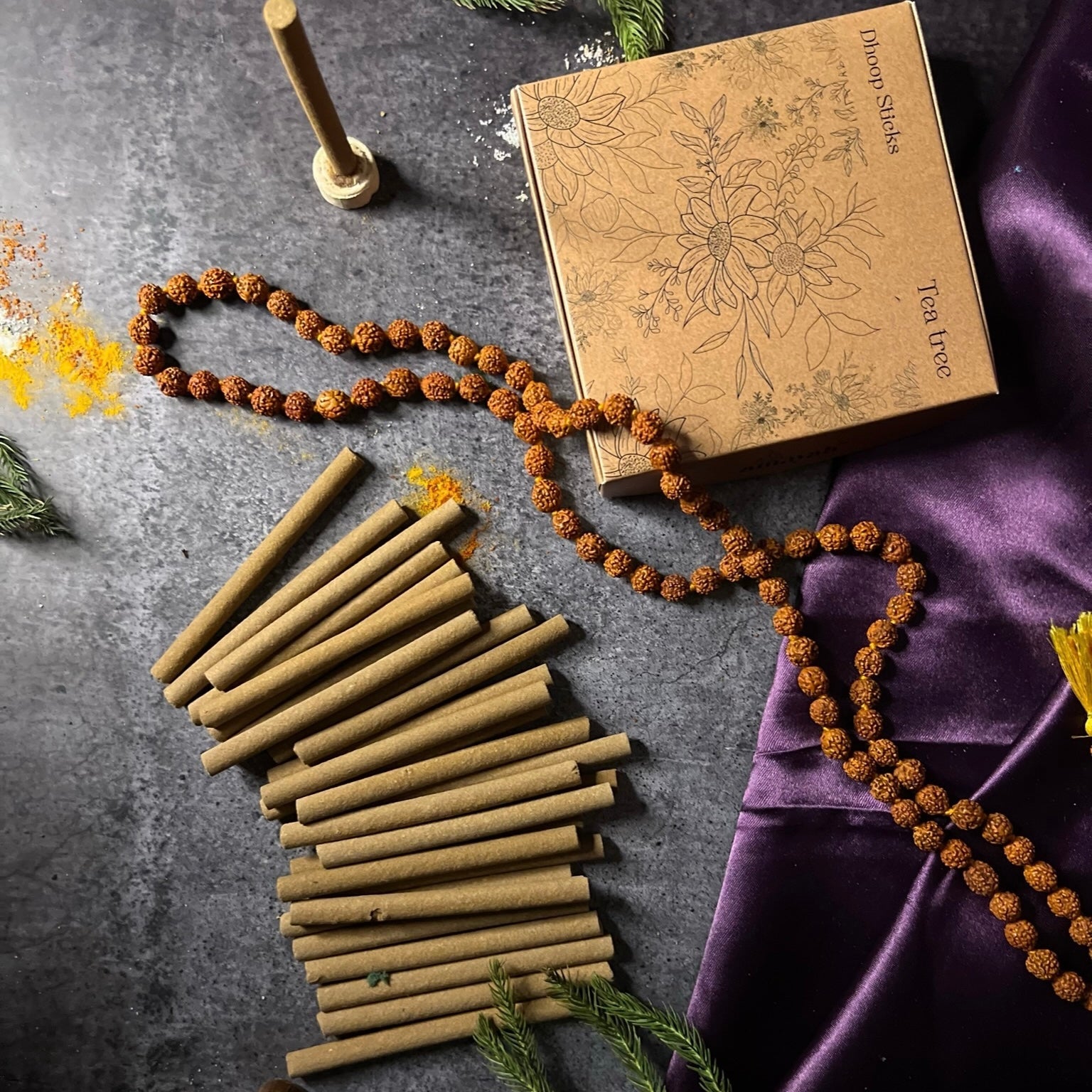 Amayah Tea Tree Dhoop Sticks - Bambooless Incense for Purification - Amayah