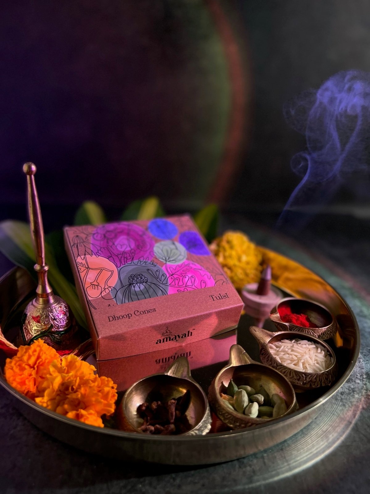 Amayah Tulsi Incense Cones - Natural & Spiritual - Amayah