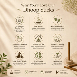 Citronella Dhoop Sticks - Natural Mosquito Repellent Aromatherapy - Amayah
