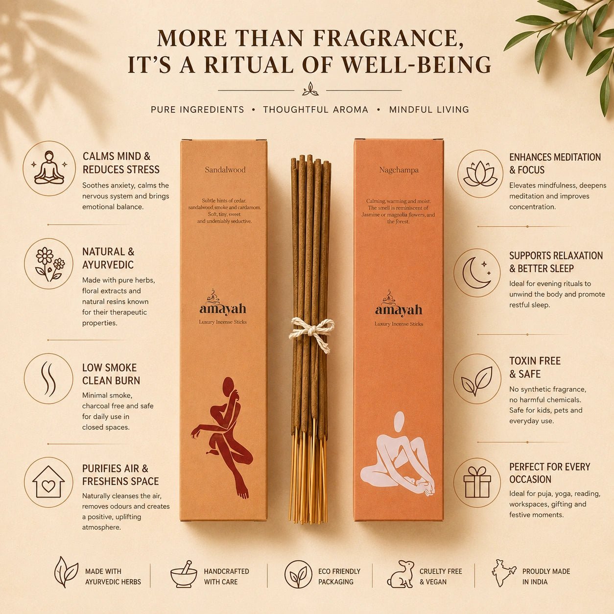 Divine Pack - Incense for Yoga, Meditation & Mindfulness - Amayah