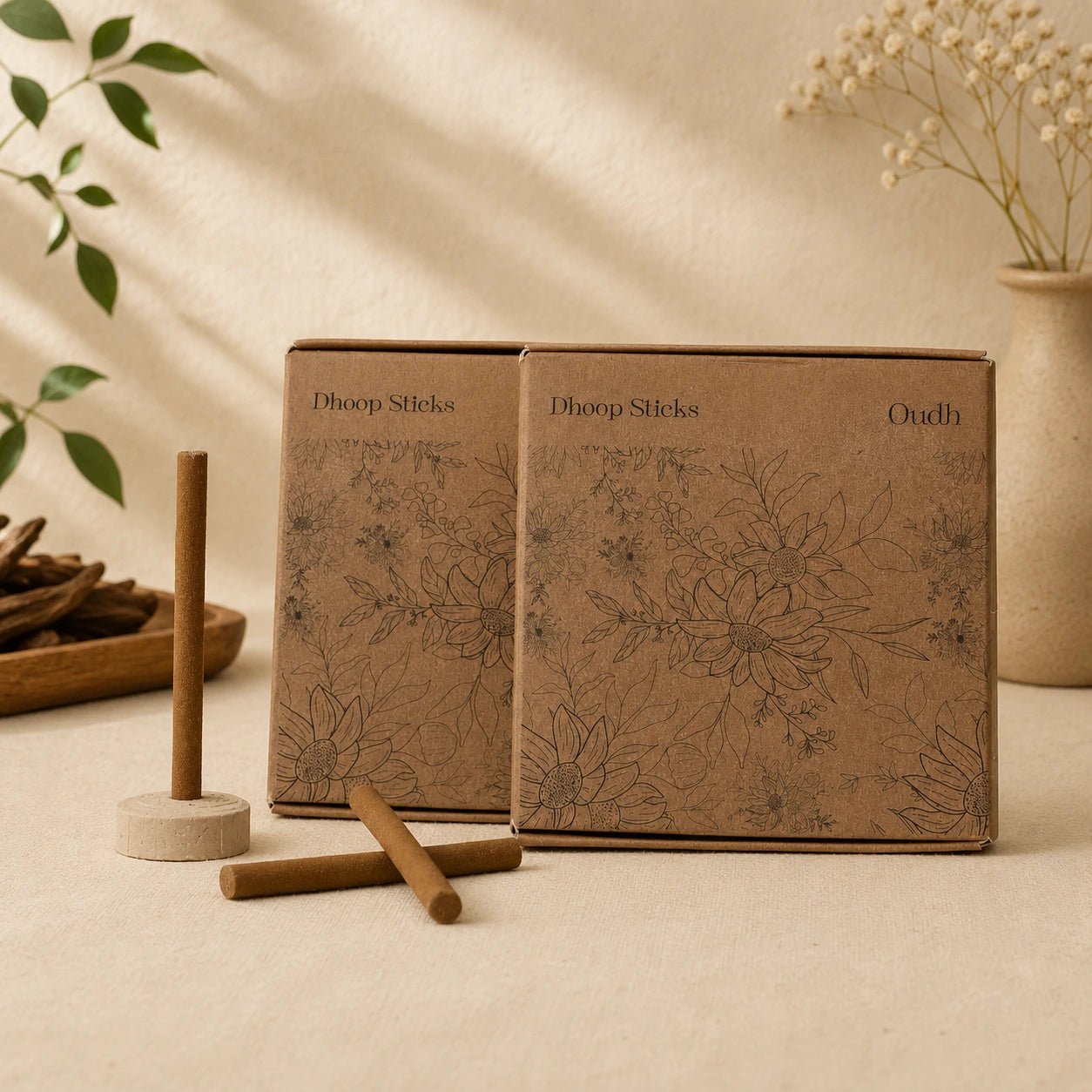 Oudh Dhoop Sticks - Luxury Spiritual Incense for Aromatherapy - Amayah