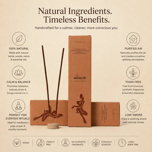 Sandalwood Incense Sticks - Natural Incense for Yoga, Meditation & Calm - Amayah